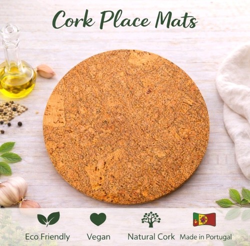 Natural cork place mats - 4,