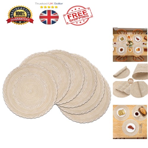 Washable round placemats set - -,