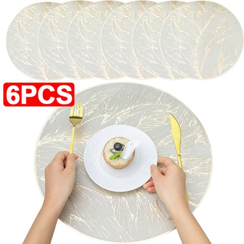 6pcs round placemats - 6pcs,