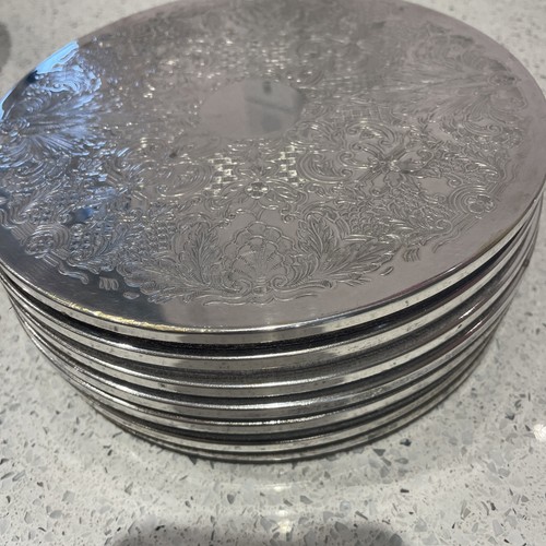 Etched silver plated table - etched,
