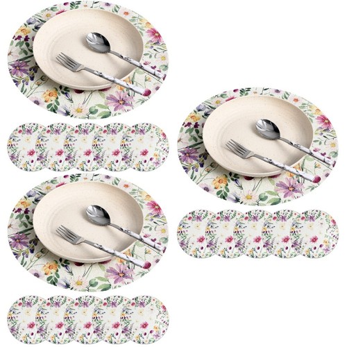 Reusable linen placemats - reusable, round