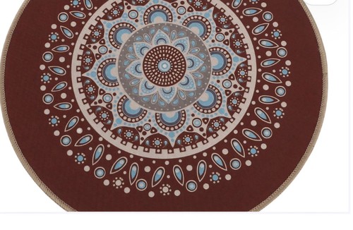 Brown round placemats set 6 - brown,