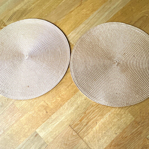 Set round woven - woven, beige