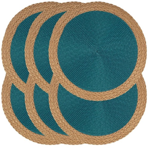 4pcs round woven - round, placemats