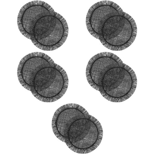 Black reusable woven placemat - reusable,