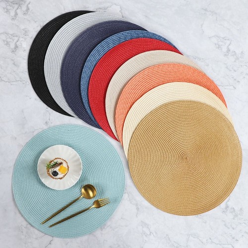 38cm round woven table place - round,