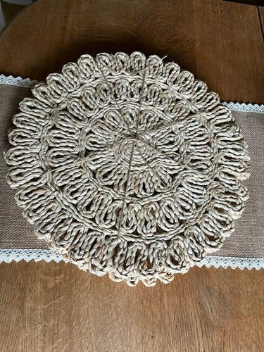 Set natural woven round - 4,
