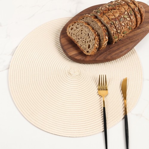 6pcs beige round braided - 6pcs,