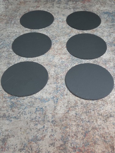 Set round slate placemats - set,