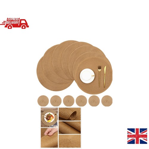 Table mats round braided - table,