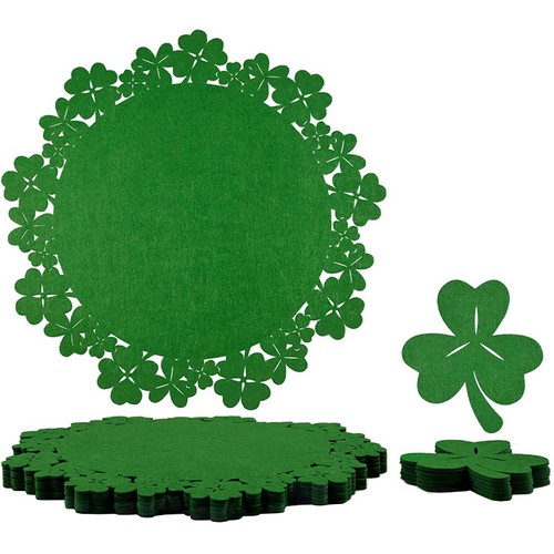 6pcs round felt placemats with - round,