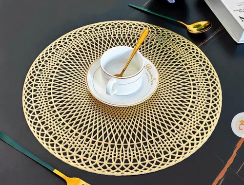 Pcs gold placemats - 6,
