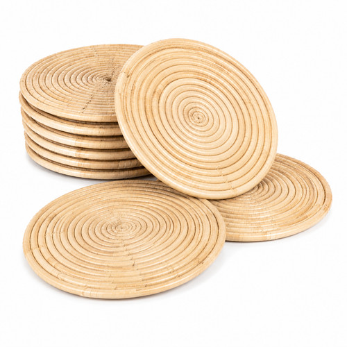 Set round bamboo - 4, charger