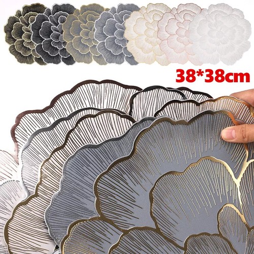 Luxury flower placemats - placemats, round