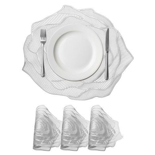 Rose floral placemats set 4 - floral,