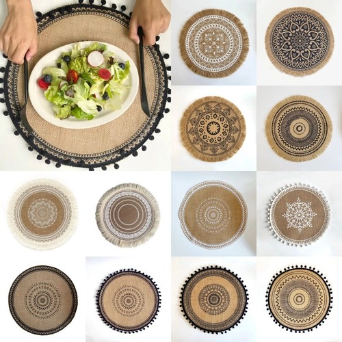 6pcs round 38cm - round, table