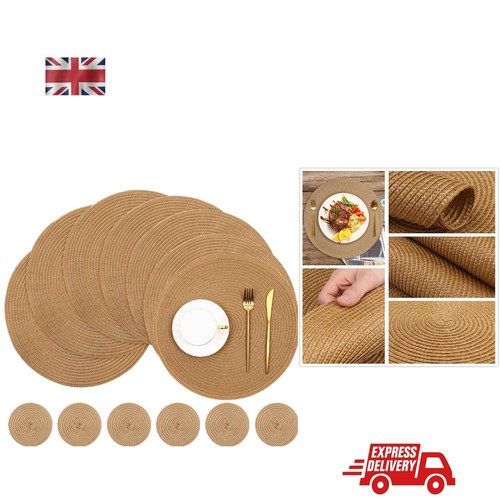 Braided table mats round - braided,