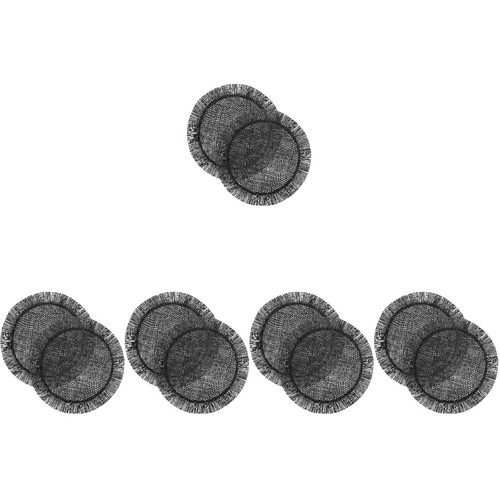 Reusable black round - reusable, placemat