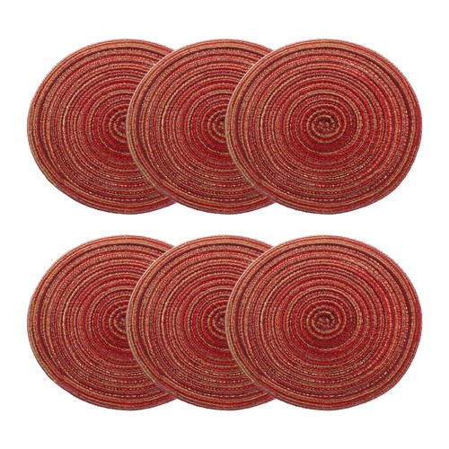 6pcs round braided - 6pcs,, placemats