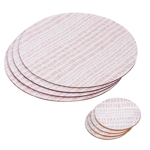 Pink abstract placemats 4 - placemats, &