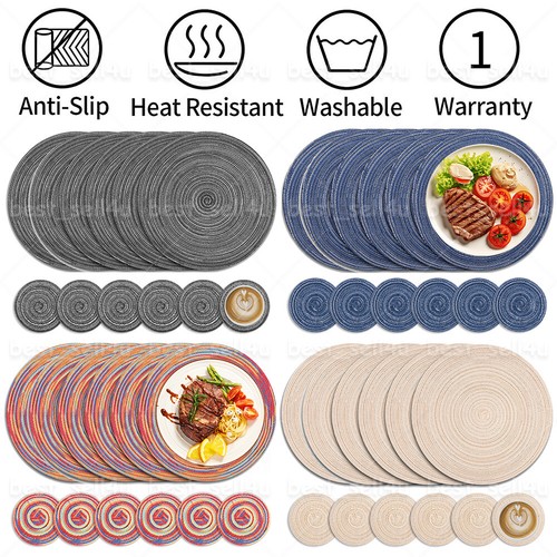Round placemats 6 - round, &